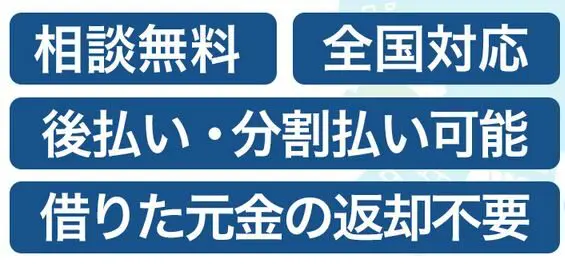 解決費用は後払い・分割払いも可能