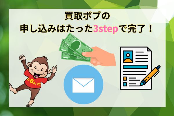 買取ボブの申し込みはたった3stepで完了！