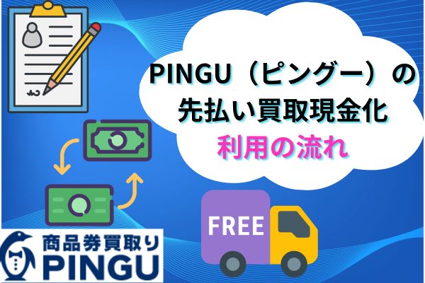 PINGU(ピングー)で先払い買取現金化する流れ