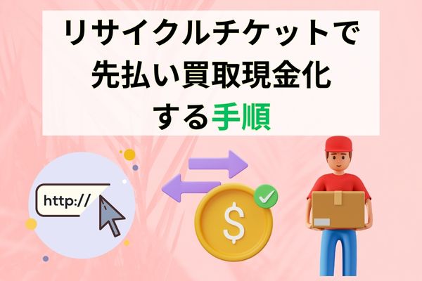 リサイクルチケットで先払い買取現金化をするまでの流れ