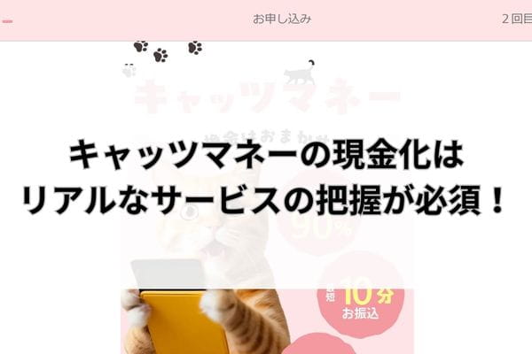 キャッツマネーの現金化はリアルなサービスの把握が必須!