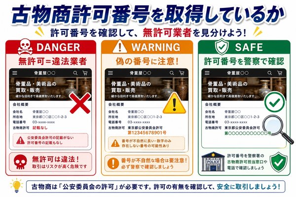 古物商許可番号を取得しているか
