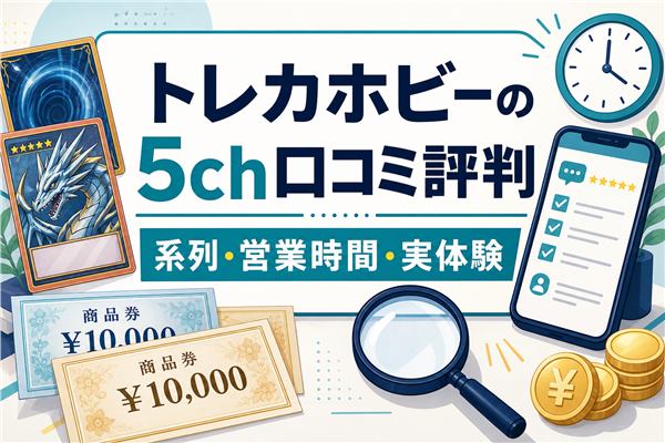 トレカホビーの5ch口コミ評判と系列・営業時間・実体験をまとめたアイキャッチ画像