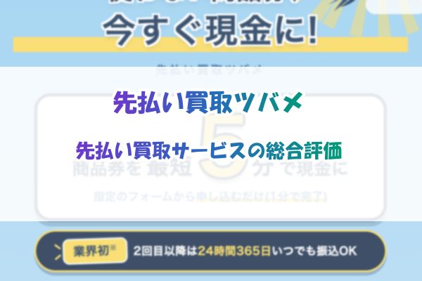 先払い買取ツバメの総合評価
